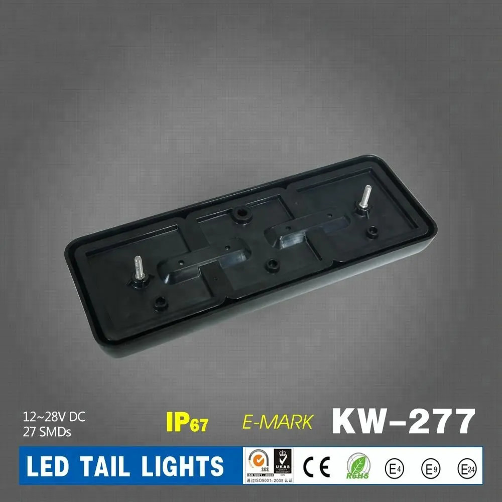 12V-24V rectangular rear tail lamp